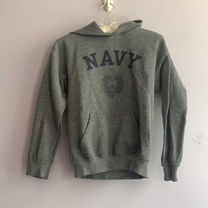 Gray Navy/USNA hoodie, boys